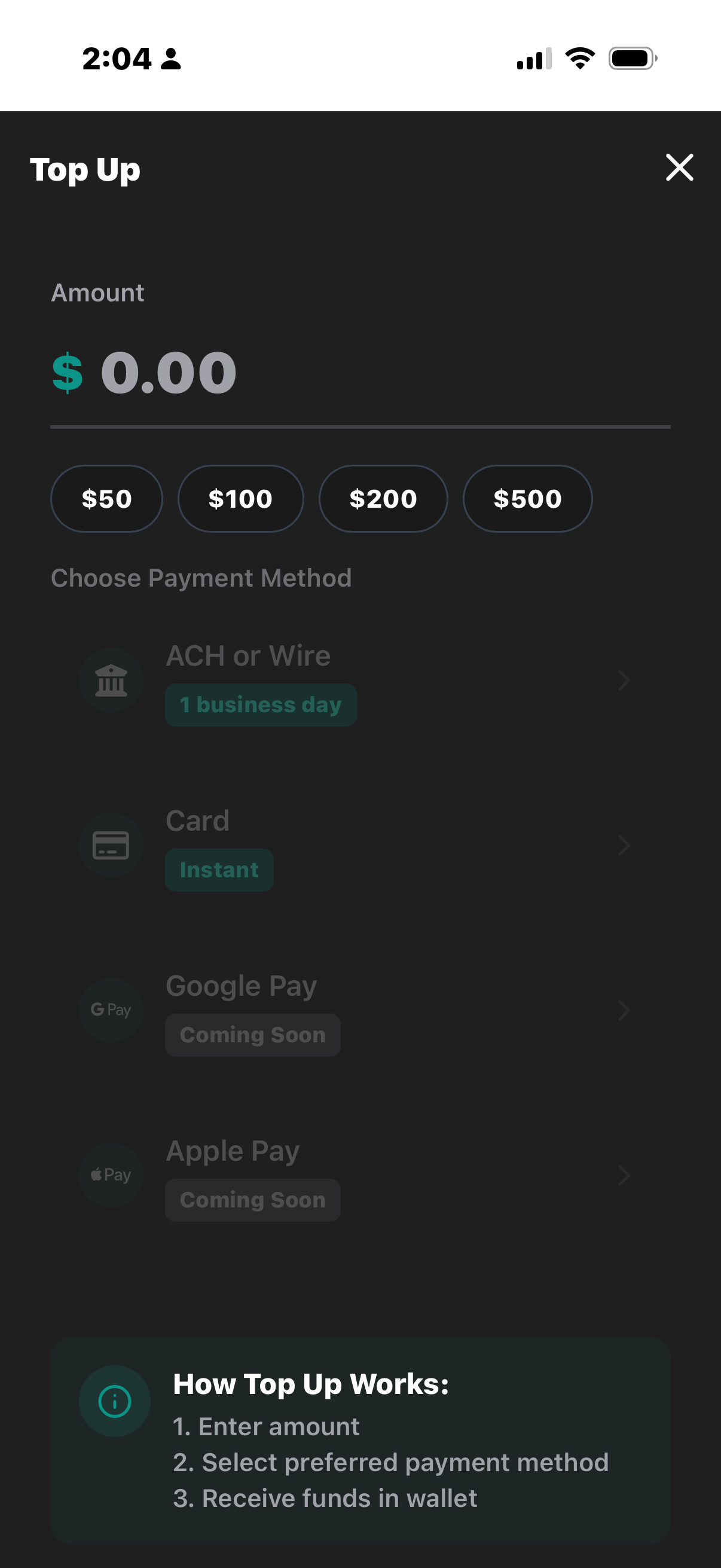 Settings with dark mode, security, support